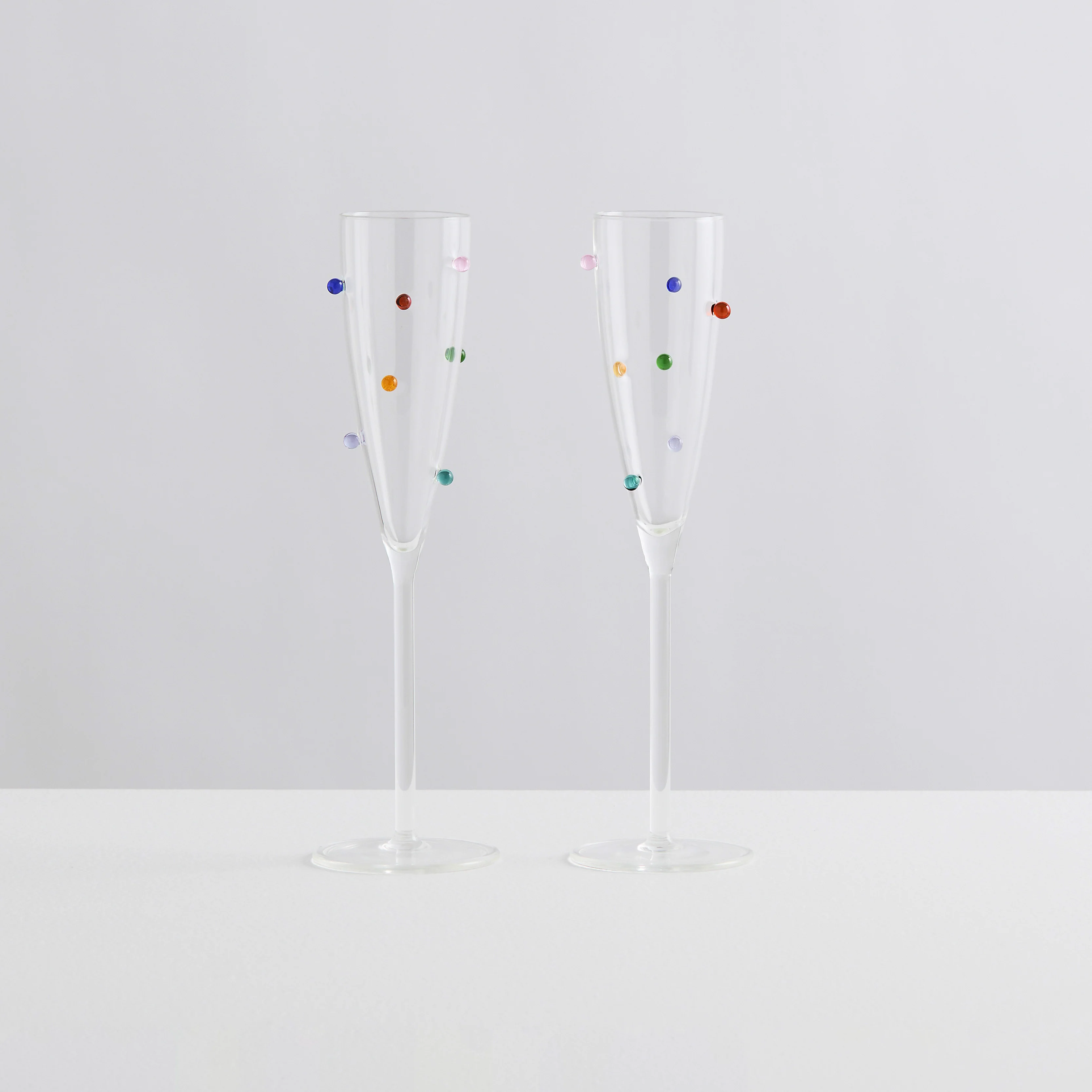 2 Pomponette Flutes | Clear & Multi - Image 4