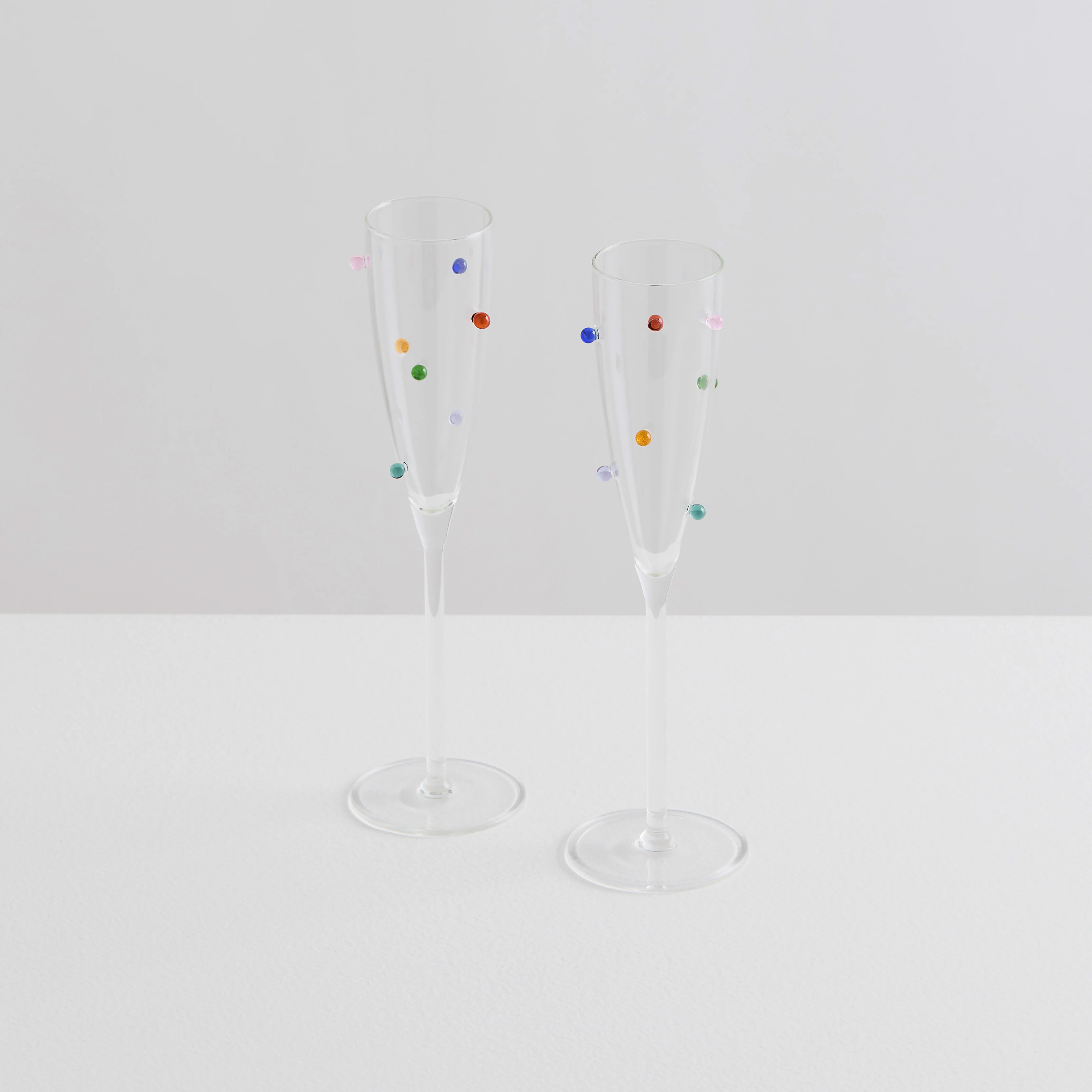 2 Pomponette Flutes | Clear & Multi - Image 5
